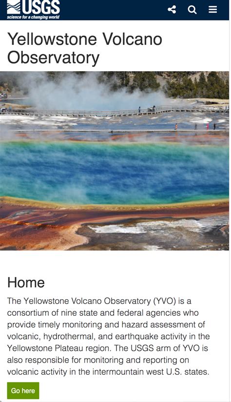 yellowstone volcano observatory website
